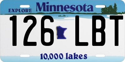 MN license plate 126LBT