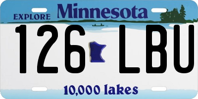 MN license plate 126LBU