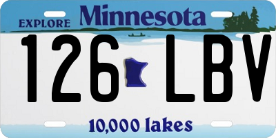MN license plate 126LBV