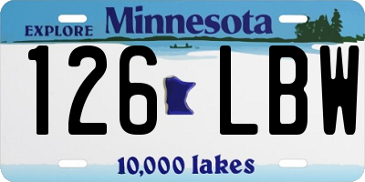 MN license plate 126LBW