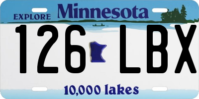 MN license plate 126LBX
