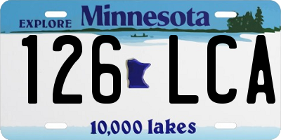 MN license plate 126LCA