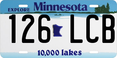 MN license plate 126LCB