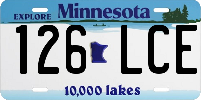 MN license plate 126LCE