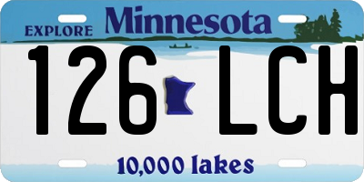 MN license plate 126LCH