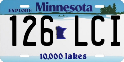 MN license plate 126LCI