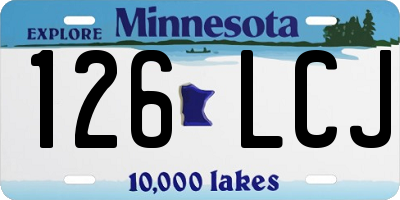 MN license plate 126LCJ