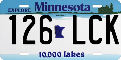 MN license plate 126LCK