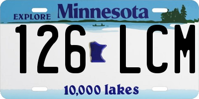 MN license plate 126LCM