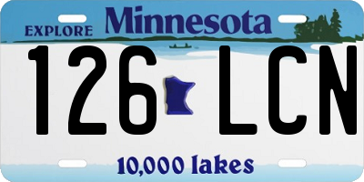 MN license plate 126LCN