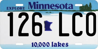 MN license plate 126LCO
