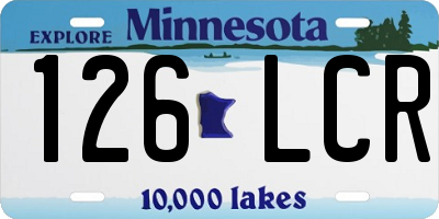 MN license plate 126LCR