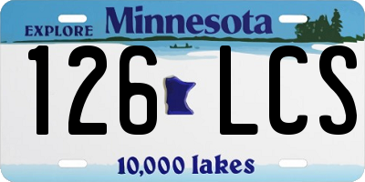 MN license plate 126LCS