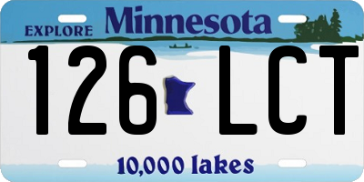 MN license plate 126LCT