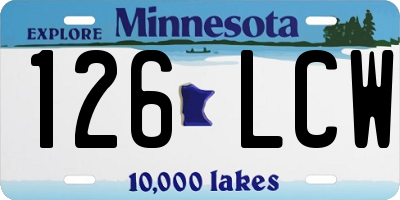 MN license plate 126LCW