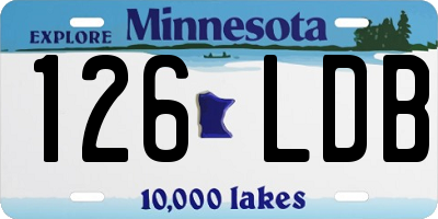 MN license plate 126LDB