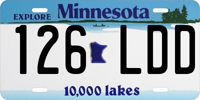 MN license plate 126LDD