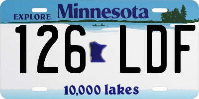 MN license plate 126LDF