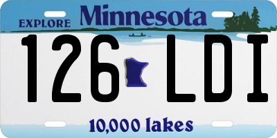 MN license plate 126LDI