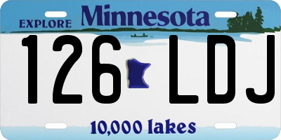 MN license plate 126LDJ