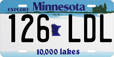 MN license plate 126LDL