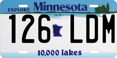 MN license plate 126LDM