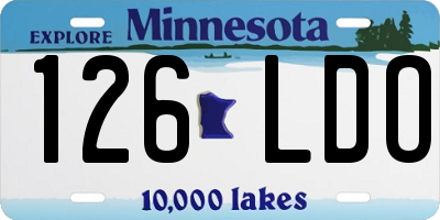 MN license plate 126LDO