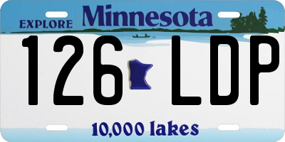 MN license plate 126LDP