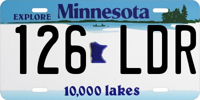MN license plate 126LDR