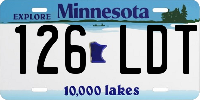 MN license plate 126LDT
