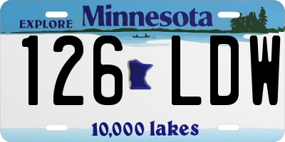 MN license plate 126LDW