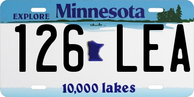 MN license plate 126LEA