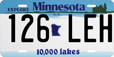 MN license plate 126LEH