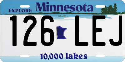 MN license plate 126LEJ