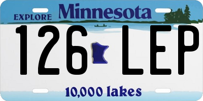 MN license plate 126LEP