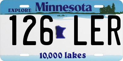 MN license plate 126LER