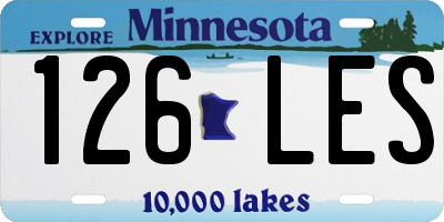 MN license plate 126LES