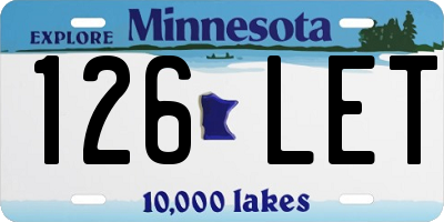 MN license plate 126LET