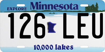 MN license plate 126LEU