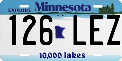 MN license plate 126LEZ