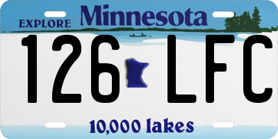 MN license plate 126LFC
