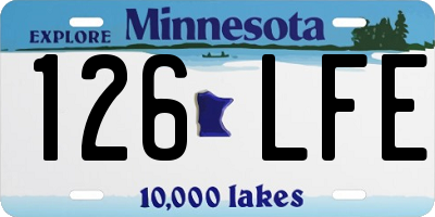 MN license plate 126LFE