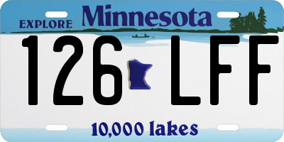 MN license plate 126LFF