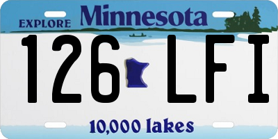MN license plate 126LFI