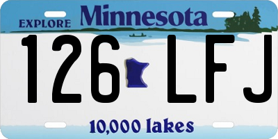 MN license plate 126LFJ