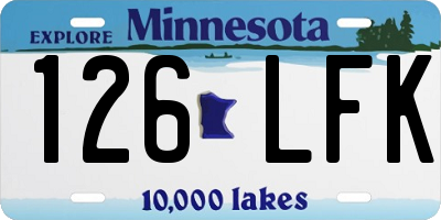 MN license plate 126LFK