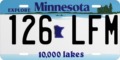 MN license plate 126LFM