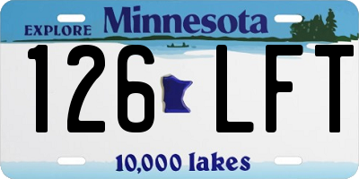 MN license plate 126LFT