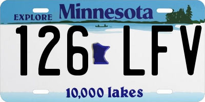 MN license plate 126LFV