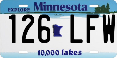 MN license plate 126LFW
